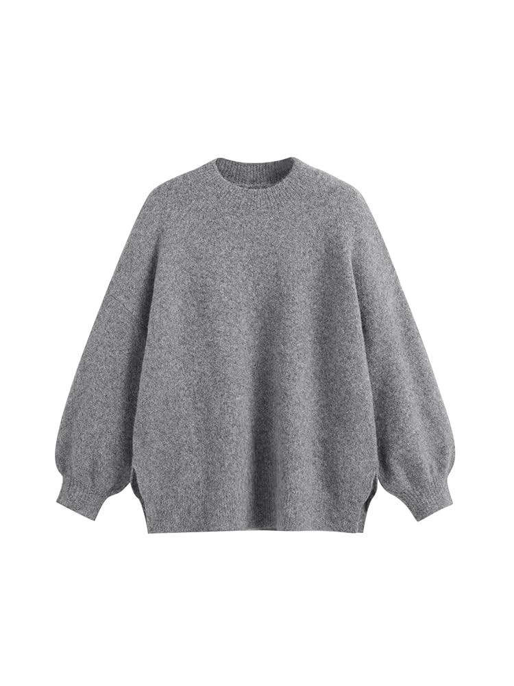 CIDER Womens Oversized Knit Sweater Pullover Crew Neck Casual Jumper Cozy Sweaters Grey | Amazon (US)