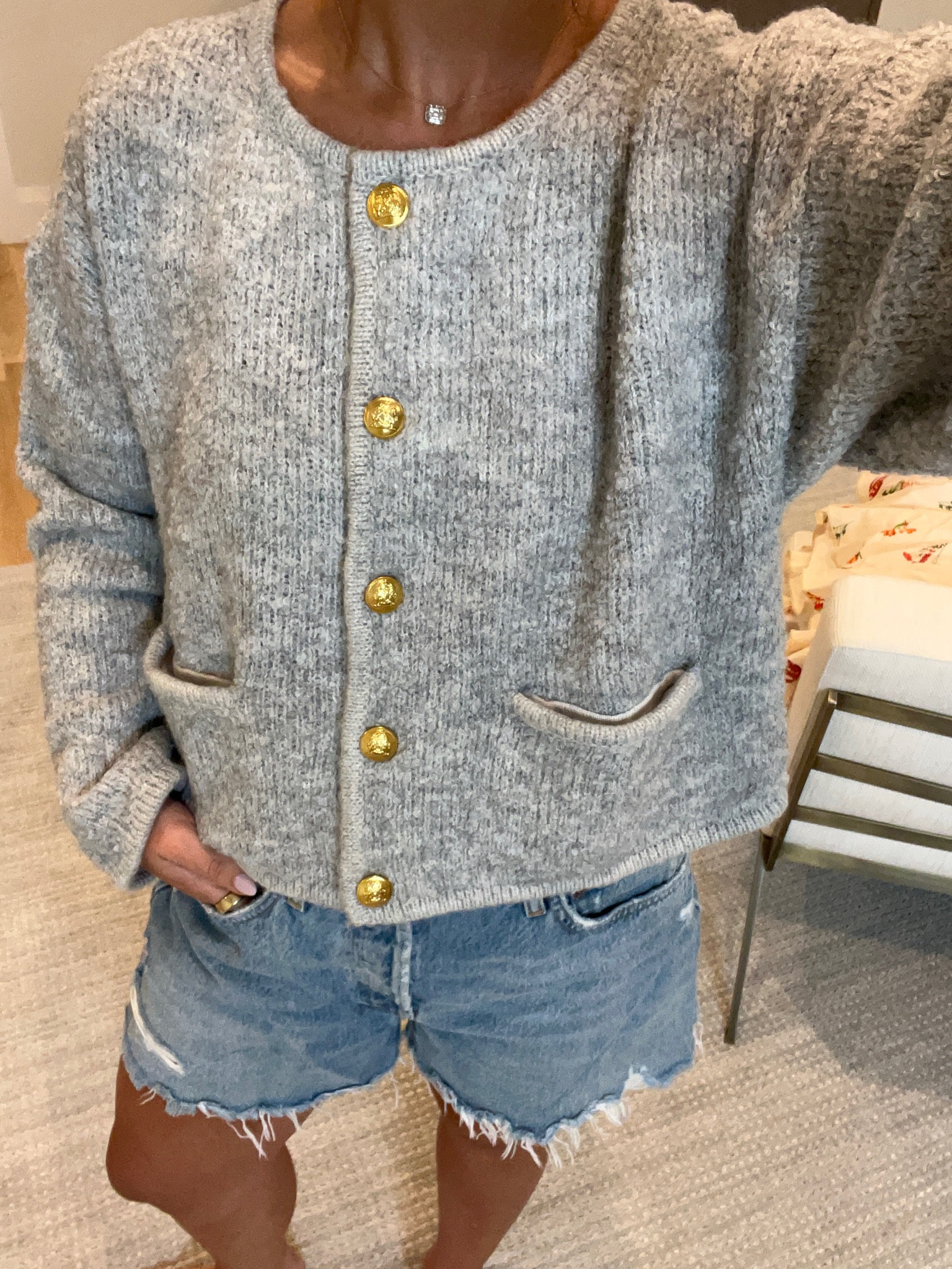 gap cropped cardigan