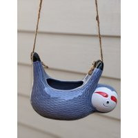 Large Hanging Sloth Planter With Jute Rope, Succulent Planters | Etsy (US)