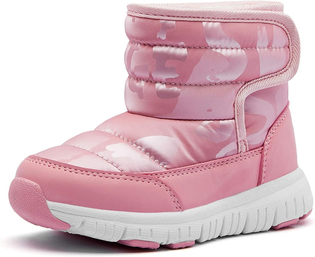 HOBIBEAR Boys Girls Toddler Snow Boots Waterproof Slip Resistant Outdoor Winter Shoes(Toddler/Lit... | Amazon (US)