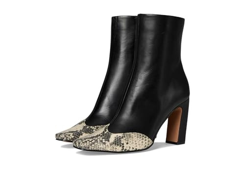 Steve Madden, Women, Lyle, Black Leather Snake, 8.5, Medium | Amazon (US)