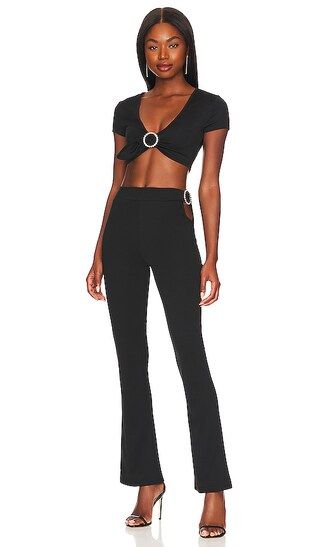 Yasmine Pant Set in Black | Revolve Clothing (Global)