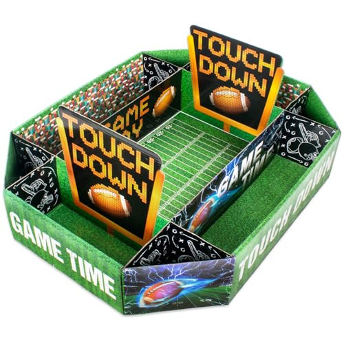 Football Party Supplies Food Tray – 25 x 20 Inch Large Snack Stadium, Serving Tray for Super Bowl Party - Football Party Decorations with Food Display for Game Day | Amazon (US)