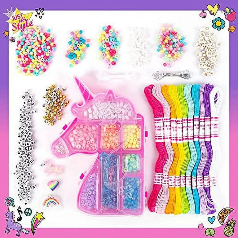 Just My Style Unicorn Friendship Bracelets Kit , 1300+ Beads , ABC Bead Bracelet Set , DIY Bracel... | Walmart (US)
