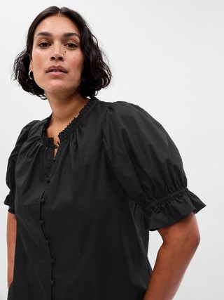 Ruffled Puff Sleeve Shirt | Gap (US)