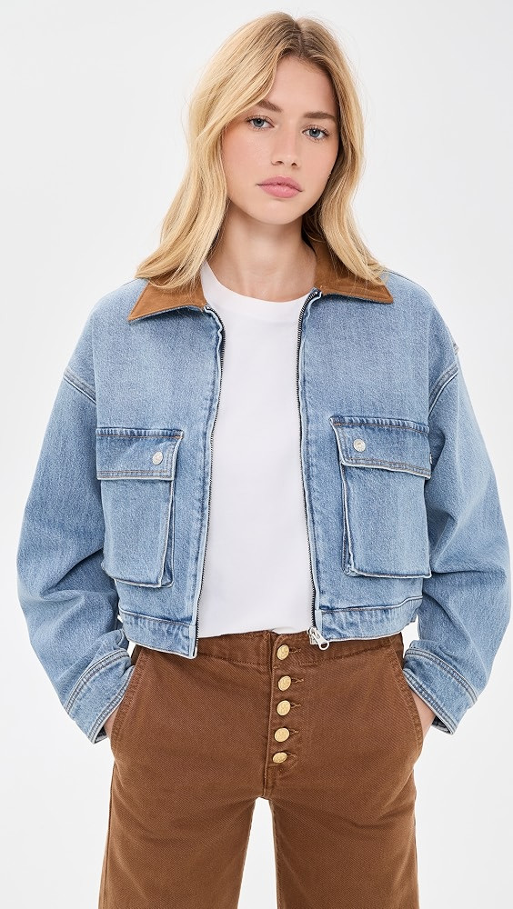 The Denim Swing Cropped Jacket | Shopbop