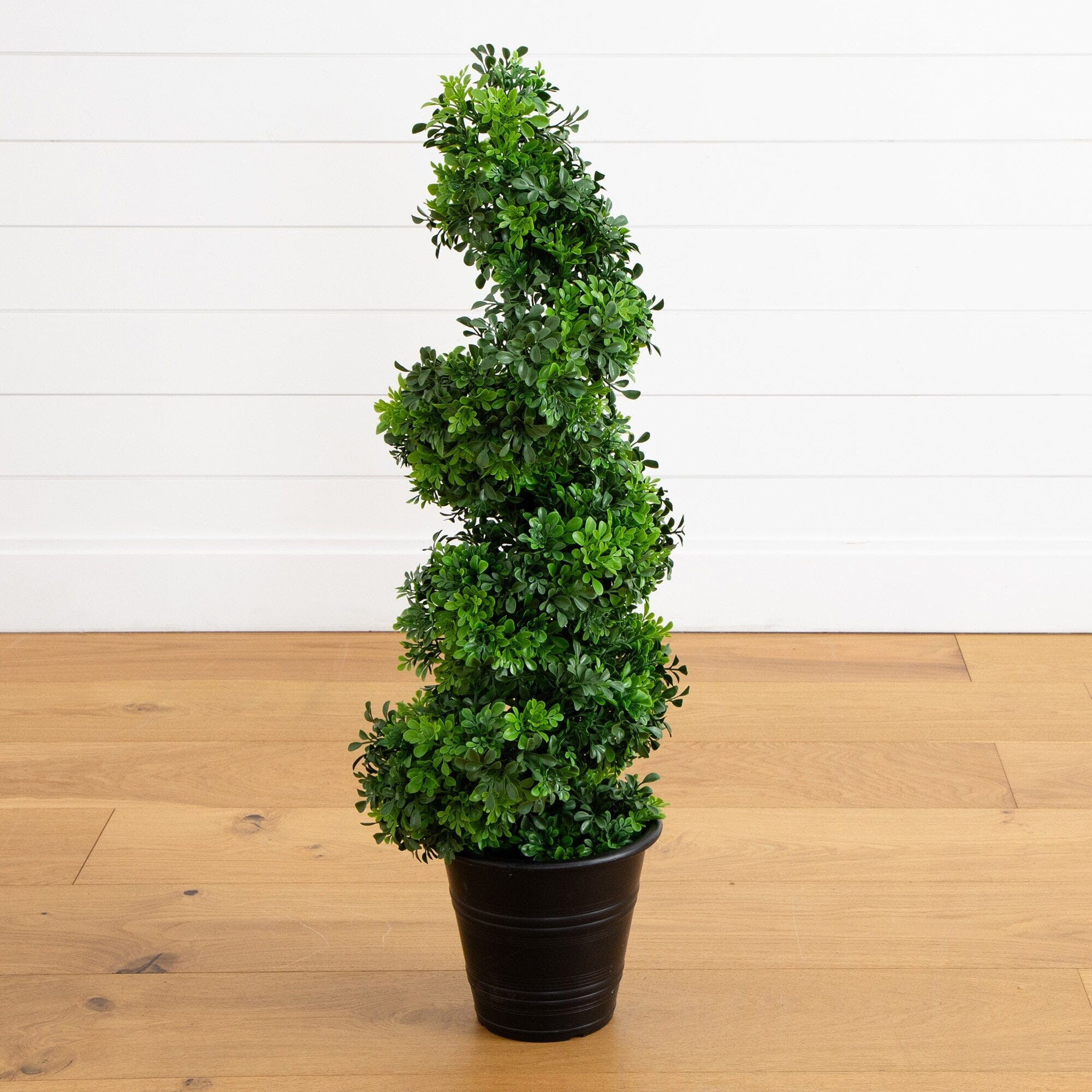 3’ UV Resistant Boxwood Spiral Topiary Artificial Tree in Decorative Planter (Indoor/Outdoor) |... | Nearly Natural
