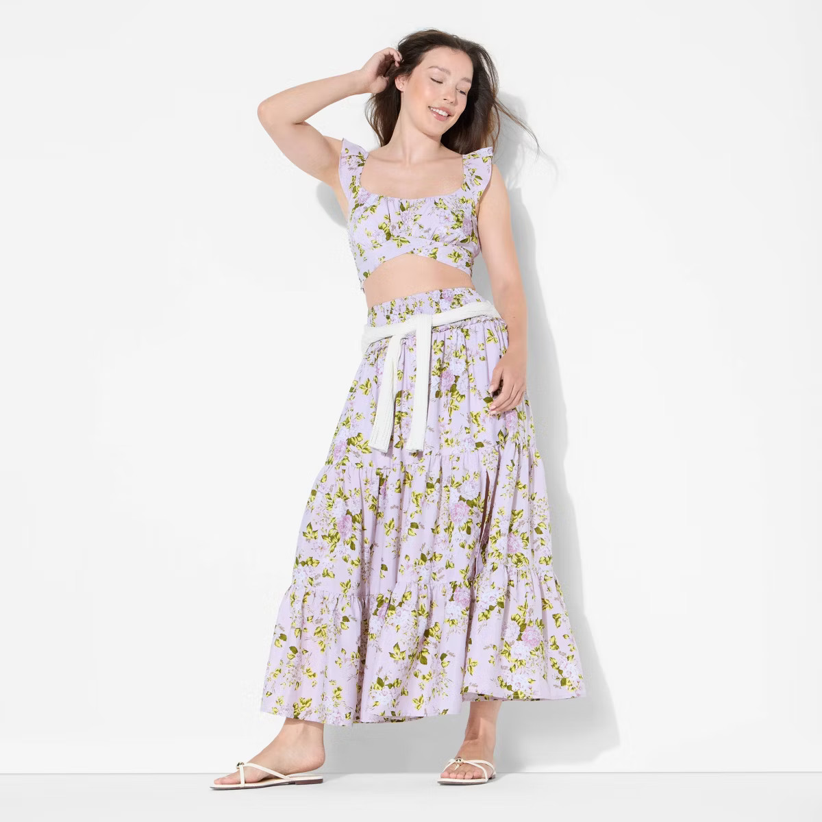 Women's Tiered Maxi A-Line Skirt - Wild Fable™ Mauve | Target