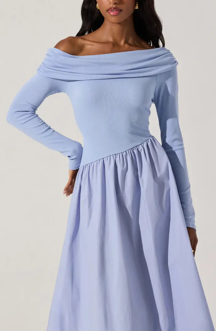 ASTR the Label Off the Shoulder Long Sleeve Dress | Nordstrom | Nordstrom