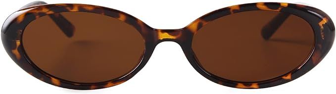 JUDOO Tiny Small 90s Sunglasses for Women Men Retro Oval Tinted Glasses | Amazon (US)