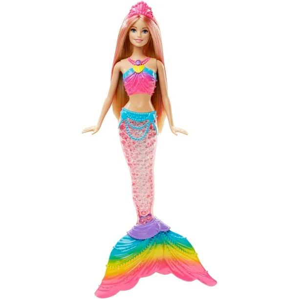 Mermaid Barbie Doll with Light-Up Rainbow Tail, Mermaid Toys | Walmart (US)