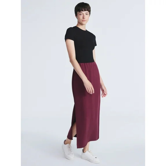 Scoop Women's and Women's Plus New Scubaknit Column Maxi Skirt, Sizes XS-4X | Walmart (US)