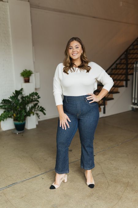 Sharing 4 ways to tuck your shirt. Showing the full tuck here. Wearing size 1X in both top and jeans. Use CARALYN10 at Spanx! 

#LTKmidsize #LTKworkwear #LTKstyletip
