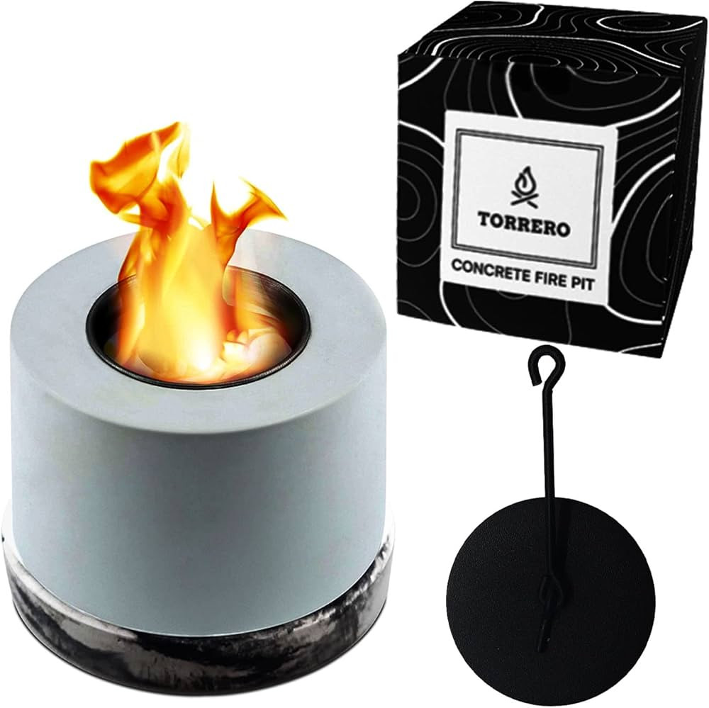 Torrero Tabletop Fire Pit Bowl with Cast Iron Extinguisher - Smores Maker Tabletop Indoor Fire Pi... | Amazon (US)