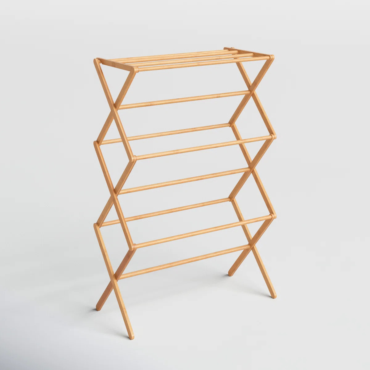 Bamboo Folding Clothes Drying Rack, Upscale Laundry Rack with 11 Dowels, Environmentally Friendly... | Wayfair North America