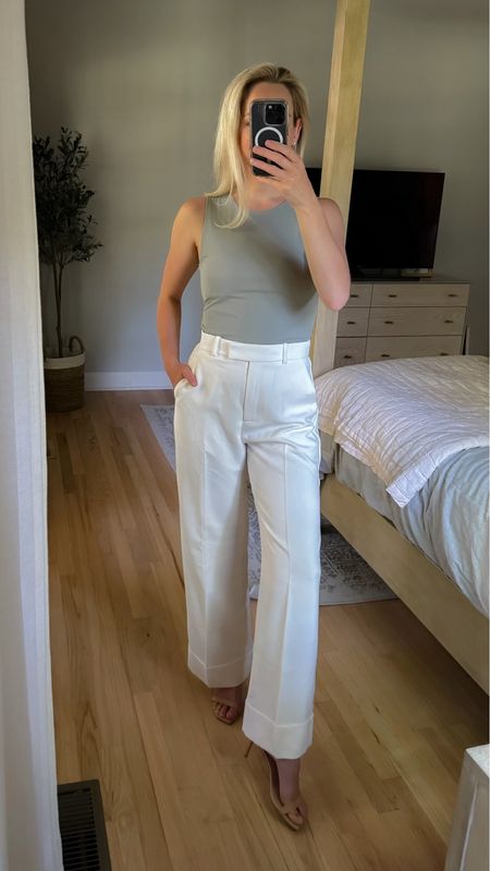 Love this fitted sleeveless top slimming tank skims contouring top closet staple workwear date night outfit nordstrom trousers high waist pants 

#LTKWorkwear #LTKFindsUnder100 #LTKFindsUnder50
