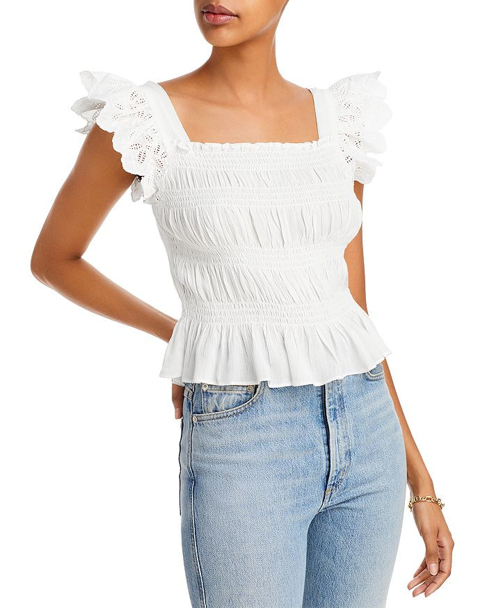Smocked Lace Sleeve Top - 100% Exclusive | Bloomingdale's (US)