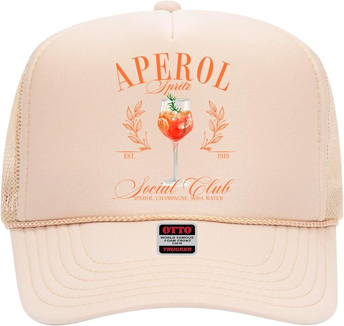 Aperol Spritz Social Club Trucker Hat - Premium Snapback for Men and Women - Margs Tequila Drinki... | Amazon (US)