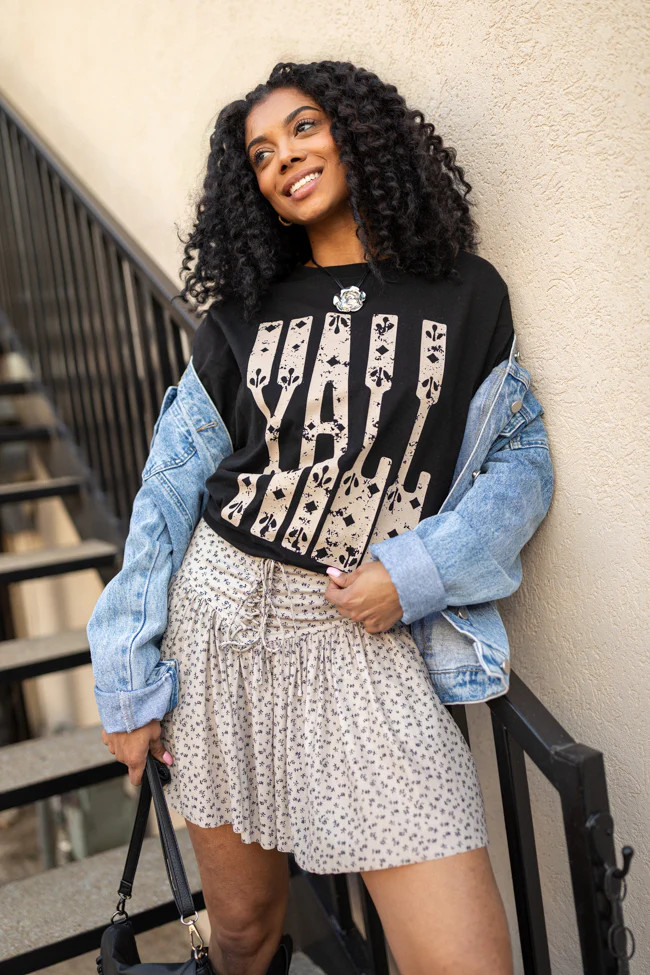 Yall Black Graphic Tee SALE | Pink Lily