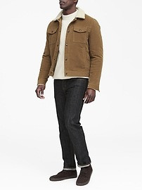 Italian Moleskin Sherpa Trucker Jacket | Banana Republic US