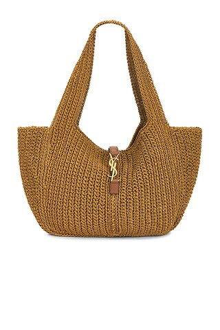 Saint Laurent Bea Bag in Light Brownie & Brick - Tan. Size all. | FWRD 