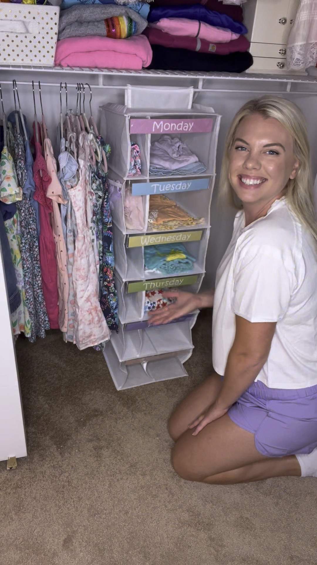 Back to school kids closet organizer 💕🩵✨ 

#LTKBacktoSchool #LTKHome