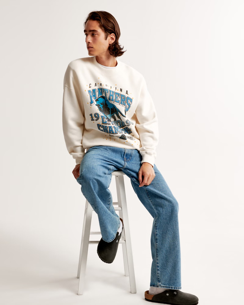 Carolina Panthers Graphic Crew Sweatshirt | Abercrombie & Fitch (US)