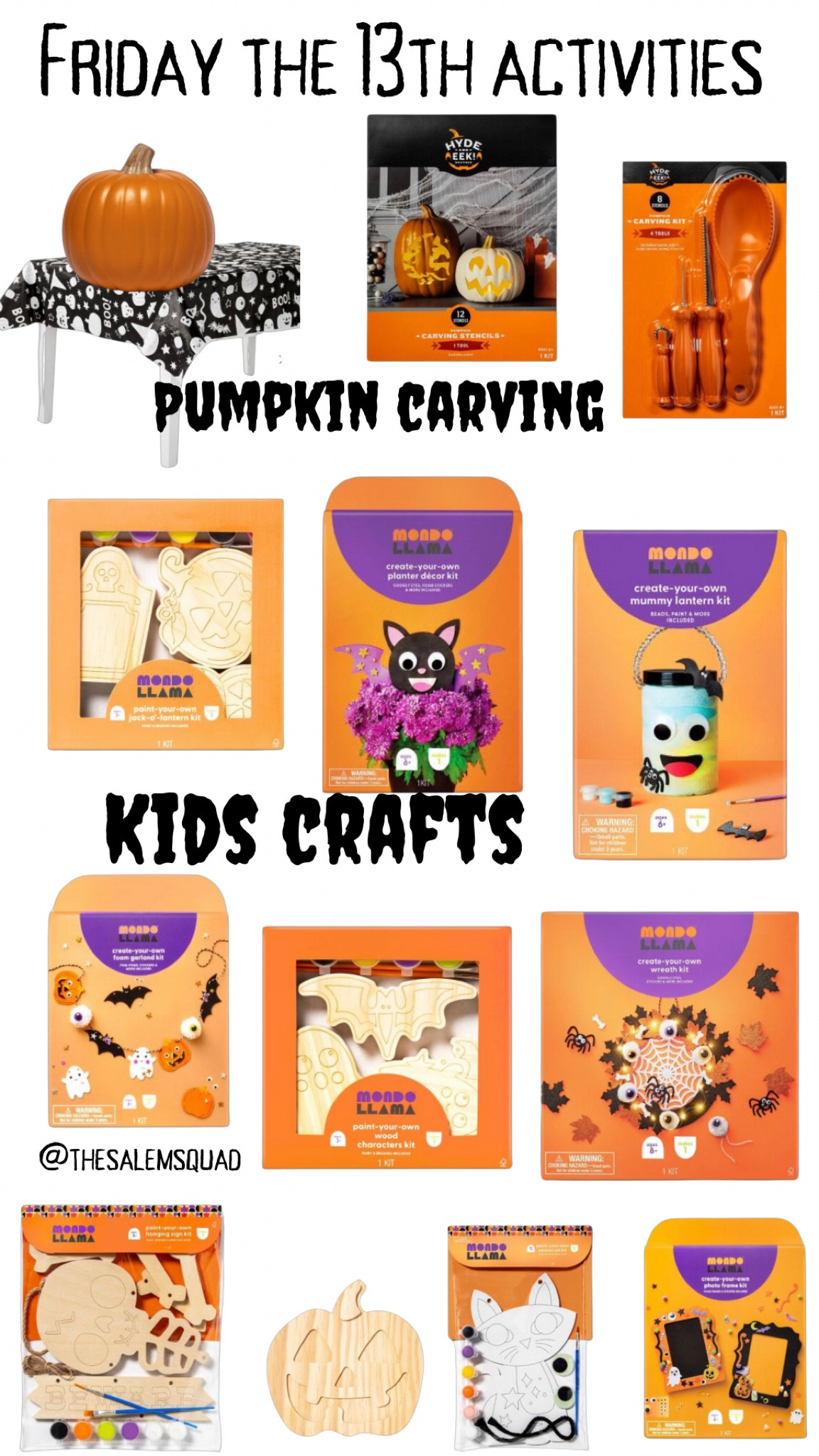Friday the 13th is next week so I’m the spirit of the season I’m hosting a Falloween night with all the activities. All mondo llama activity kids are 25% off!
#fall #fallseason #fallactivities #spookyseason #target #mondollama

#LTKHalloween #LTKsalealert #LTKSeasonal