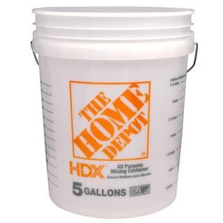 HDX 5 gal. Mixing Bucket in Natural-05GHDXMX - The Home Depot | The Home Depot