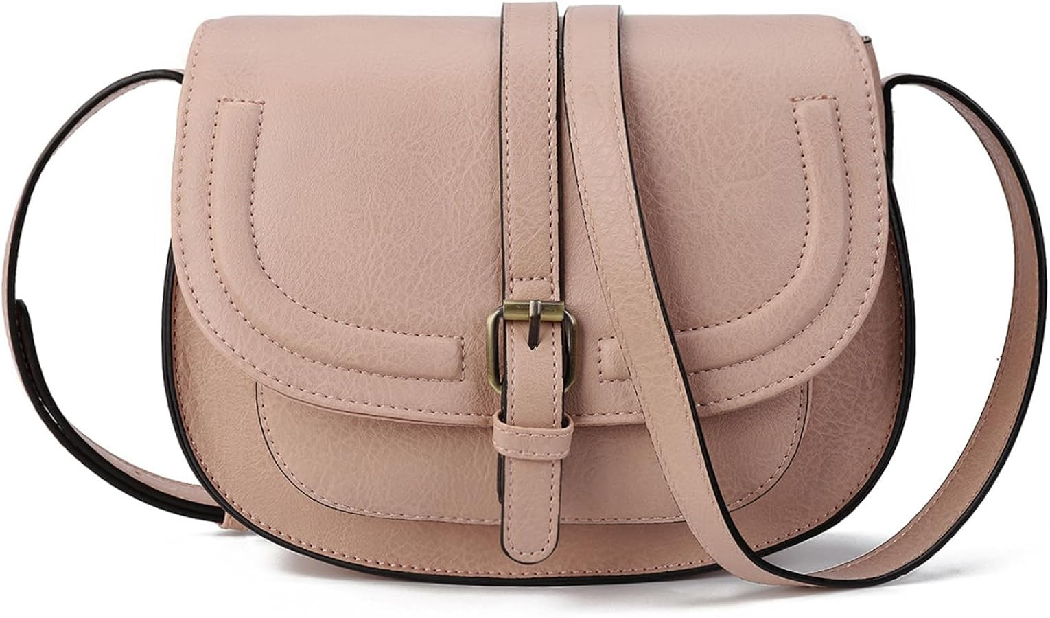 AFKOMST Crossbody Bags for Women,Small Saddle Purse and Boho Cross Body Handbags,Vegan Leather | Amazon (US)