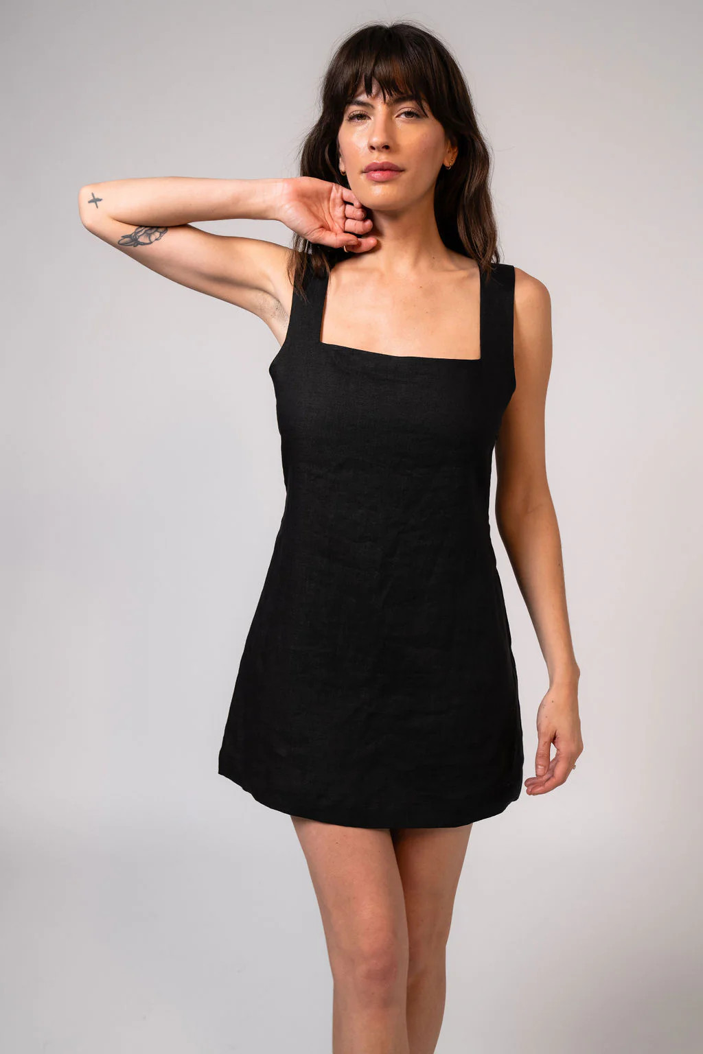 Dahlia Linen Dress - Black | Sunday Ritual