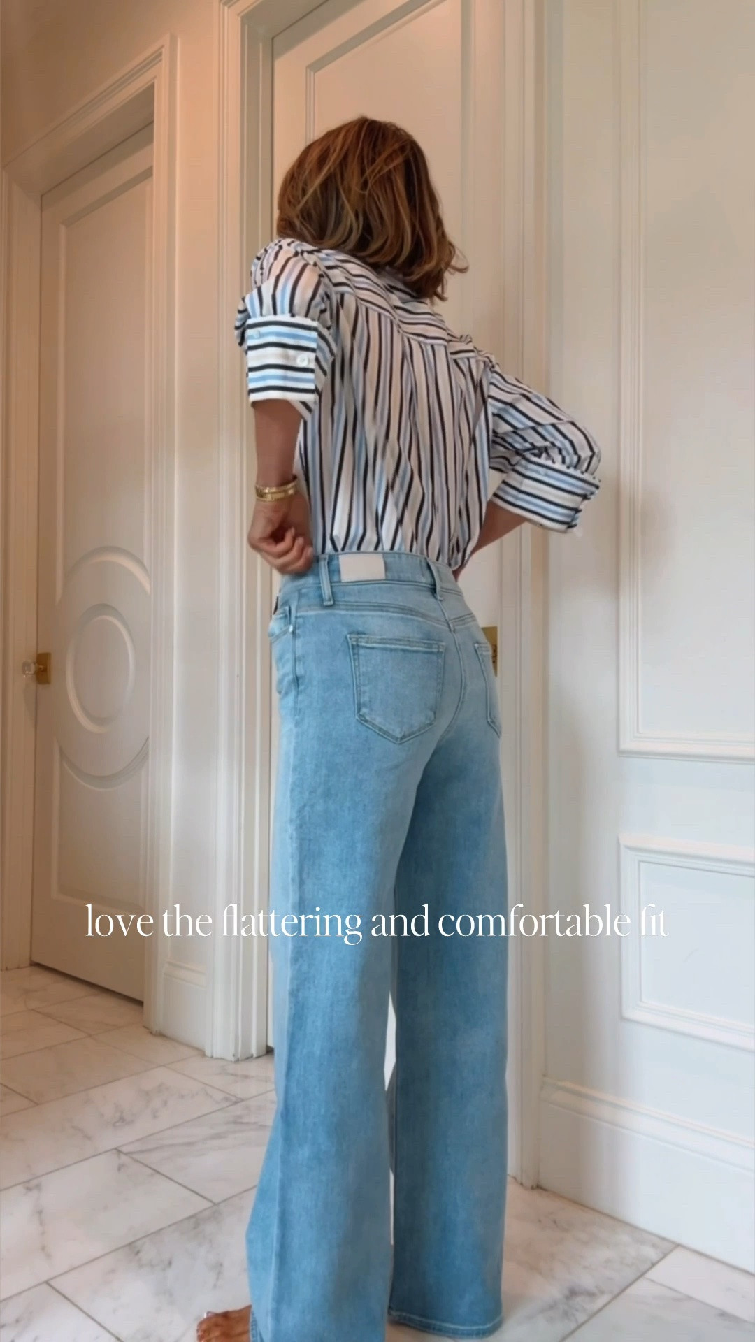 The jeans that fit everyone in a new lighter wash for summer. These are super flattering and fit everyone.