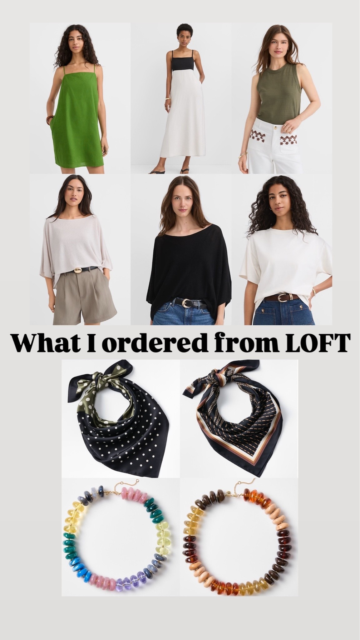 What I ordered from loft
50% off + extra 15% off + free shipping

#LTKSaleAlert