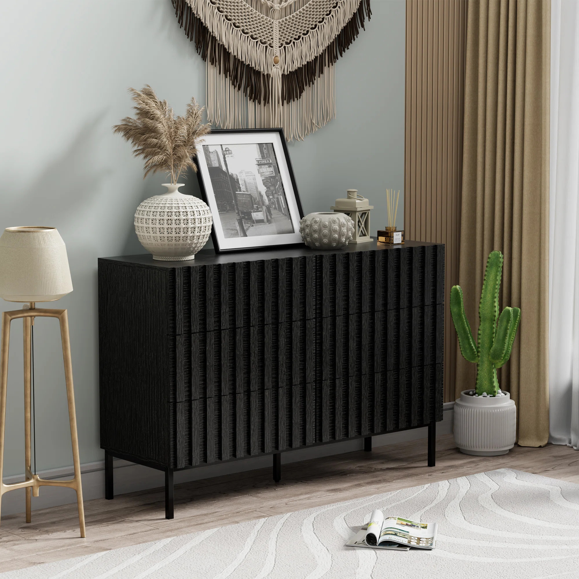 Latitude Run® Sevyn 6 Drawer 47.2" W Double Dresser & Reviews | Wayfair | Wayfair North America
