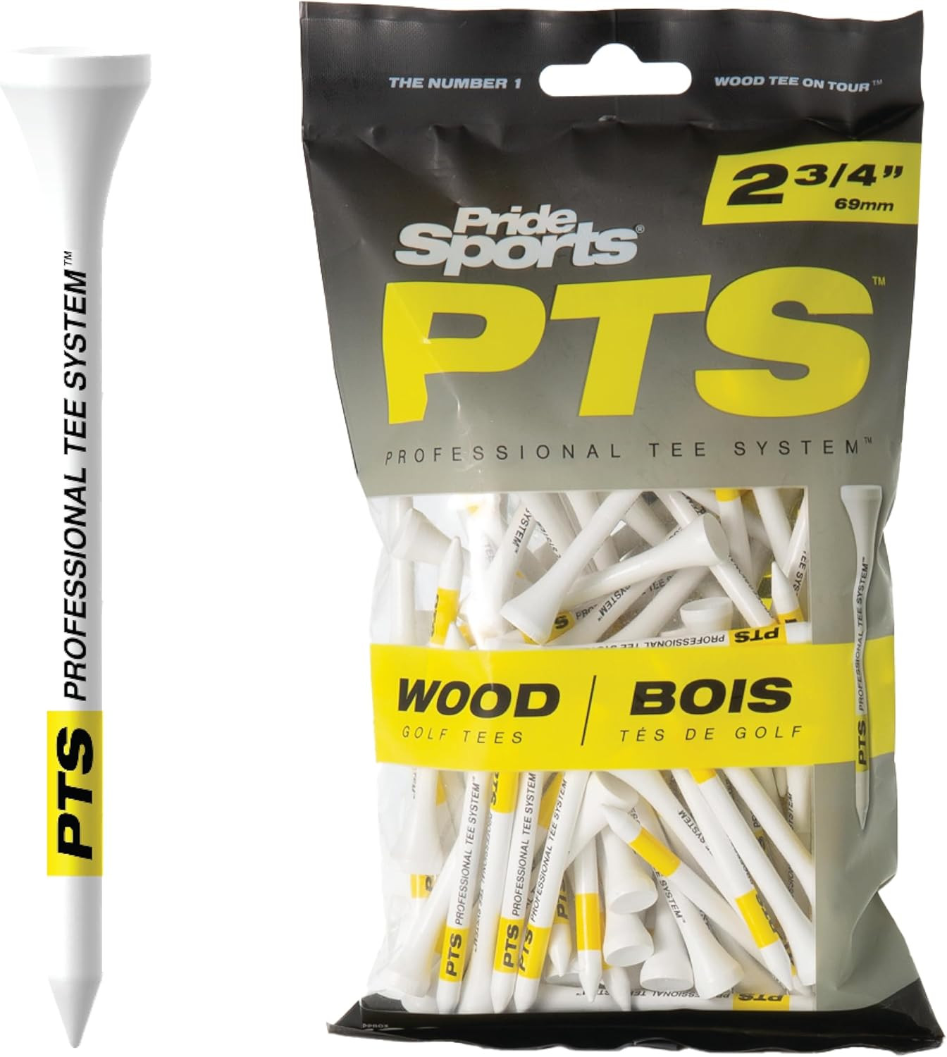 PrideSports PTS Wood Golf Tees | 100 Count, 2-3/4 Inch | #1 Wood Tee on Tour | Best for Drivers &... | Amazon (US)