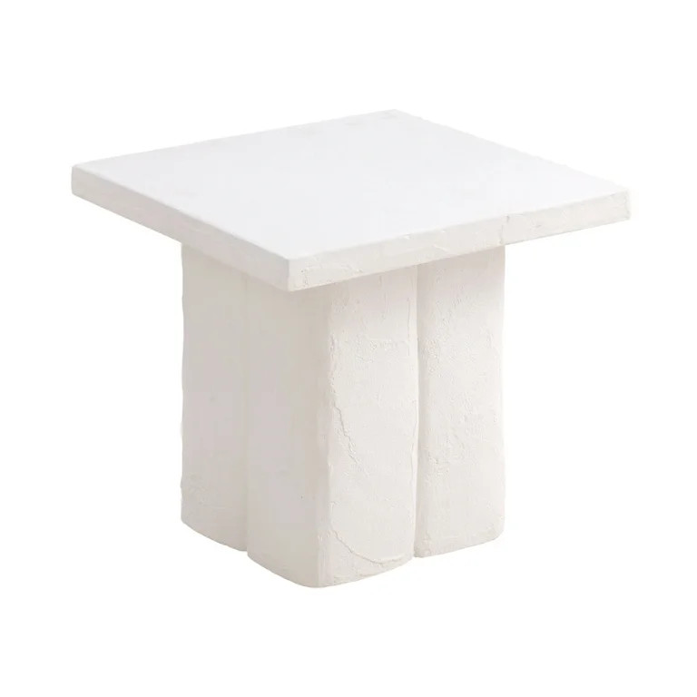 TOV Furniture Kayla White Concrete Square Side Table - Walmart.com | Walmart (US)