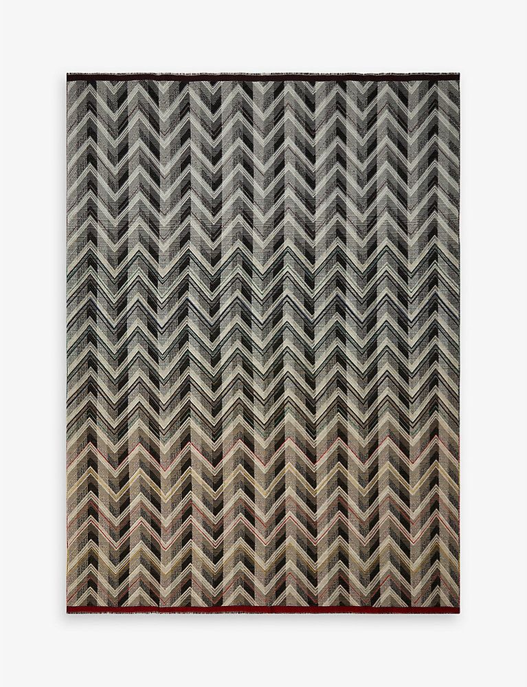 Brent gradient chevron-striped wool rug 140cm x 190cm | Selfridges