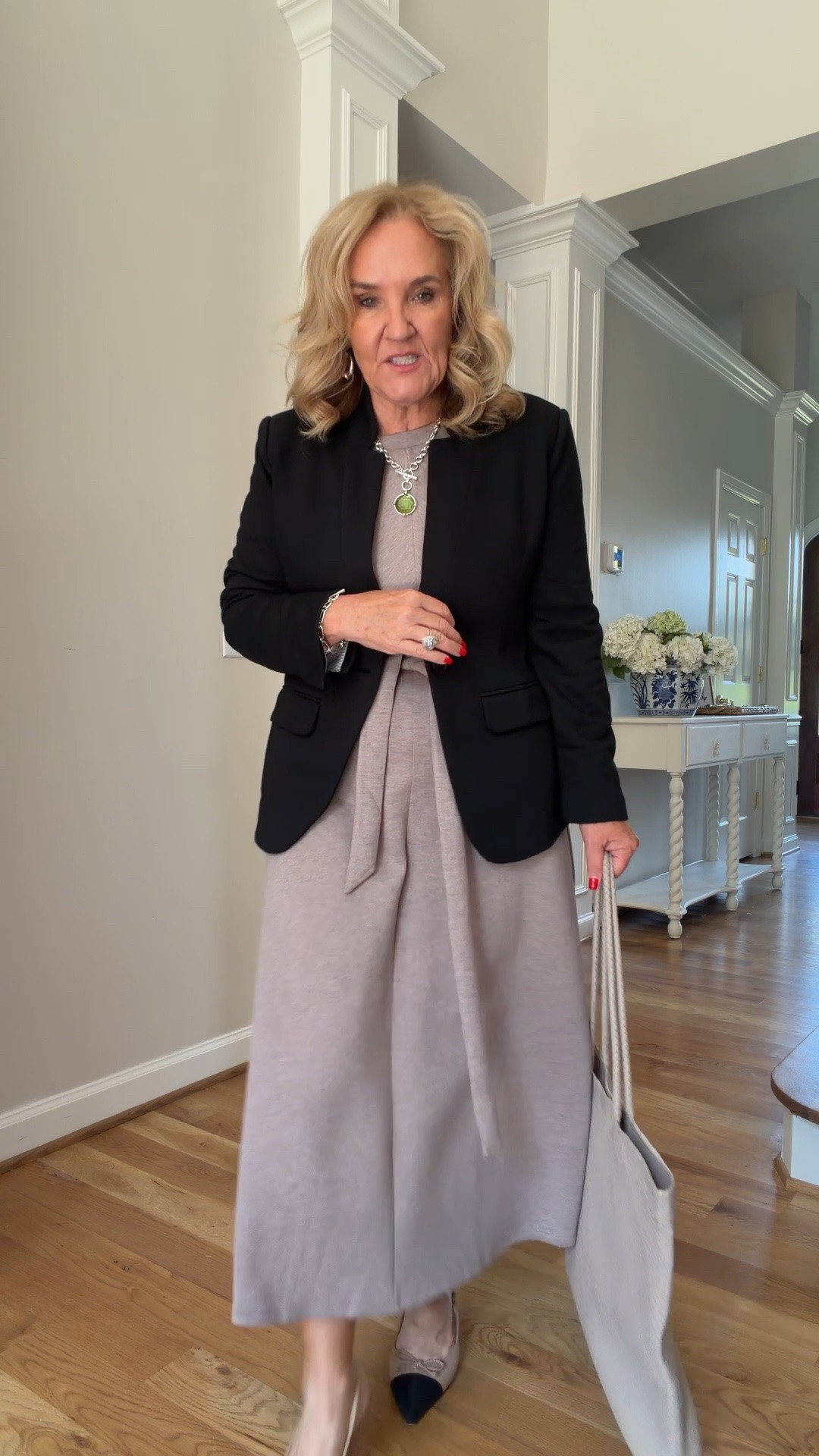 Dress 20% off with code LTK20 through Saturday night 
office or Sunday dress. 
Wearing a medium in both the blazer and the dress 
Julie Vos silver in new palmetto green 
Linking similar shoes

#LTKOver40 #LTKPetite #LTKWorkwear

#LTKSaleAlert
