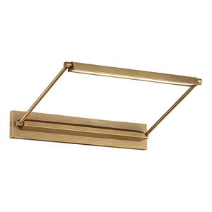 WAC Lighting Hudson 17" LED Adjustable Aluminum Picture Light in Aged Brass | Cymax