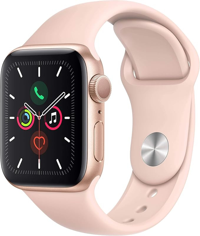 Apple Watch Series 4 (GPS, 40MM) - Gold Aluminum Case with Pink Sand Sport Band (Renewed) | Amazon (US)