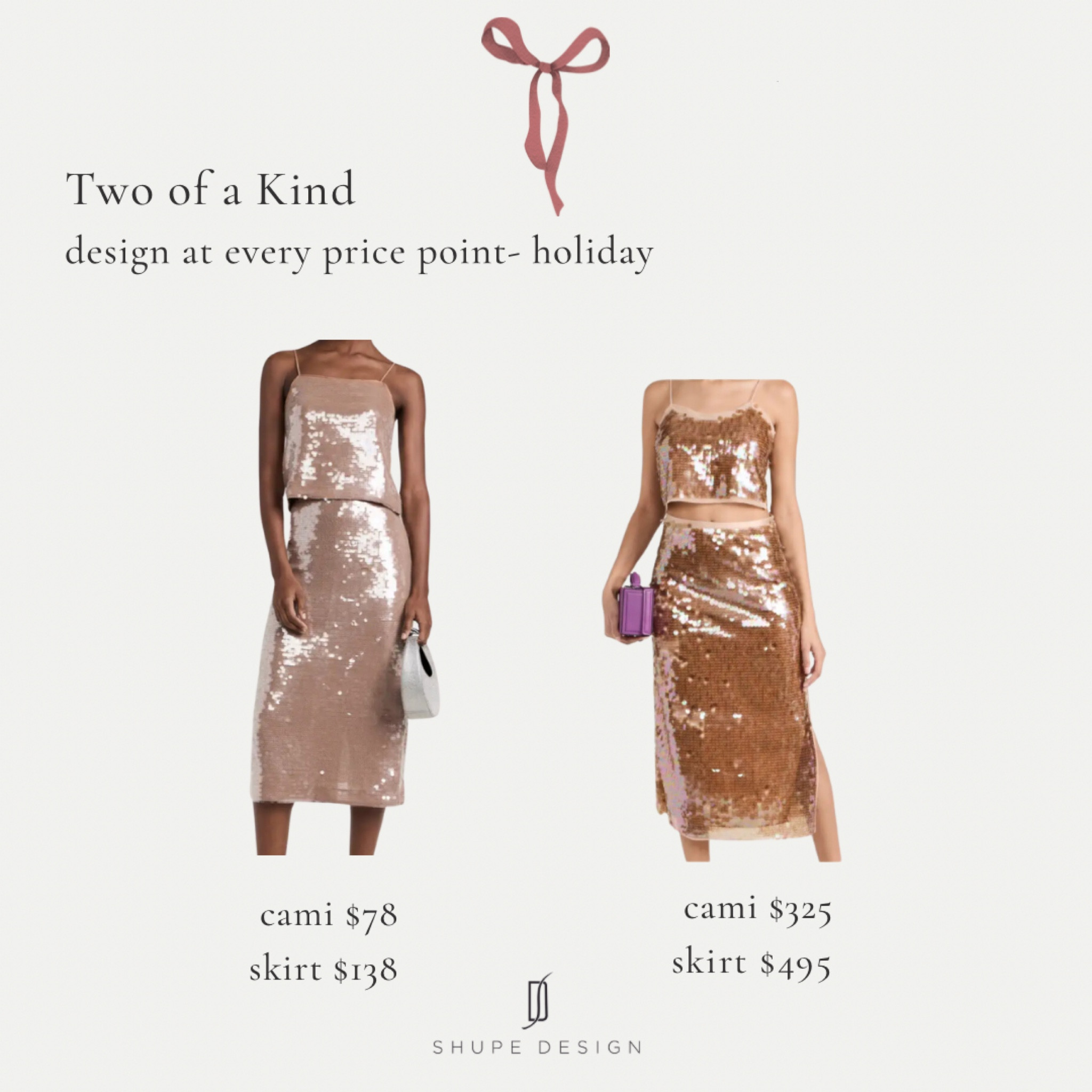 Two of a kind—sparkly sequin sets. So cute for the holidays or New Year’s Eve 

Shopbop | Madewell | sparkly | sequins | matching set | holiday party outfit | New Year’s Eve outfit | outfit inspo | dupe 