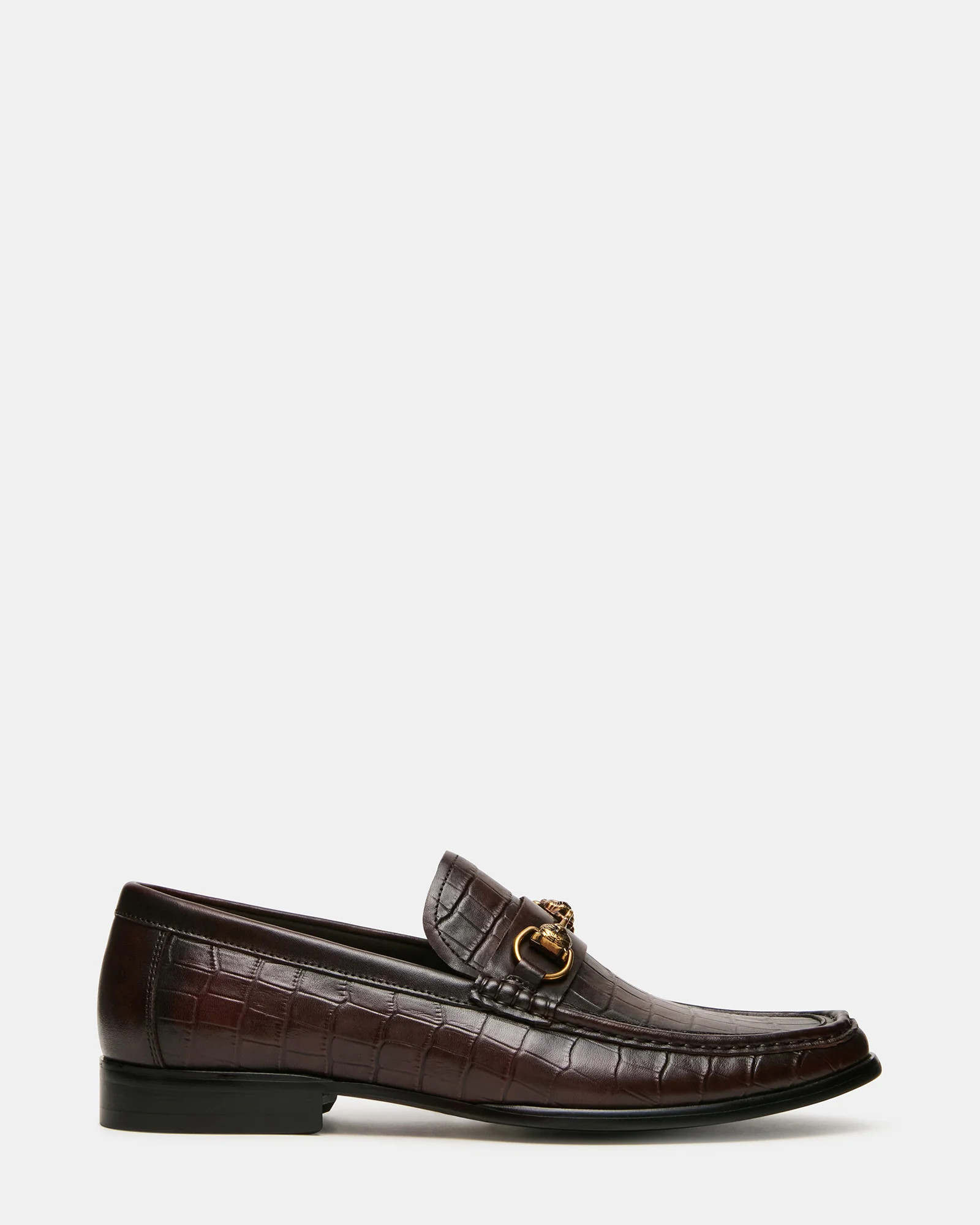 BROOKLYN Brown Crocodile Horsebit Slip-On Men's Loafer | Steve Madden (US)