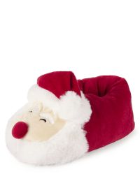 Unisex Toddler Matching Family Santa Slippers - red | The Children's Place