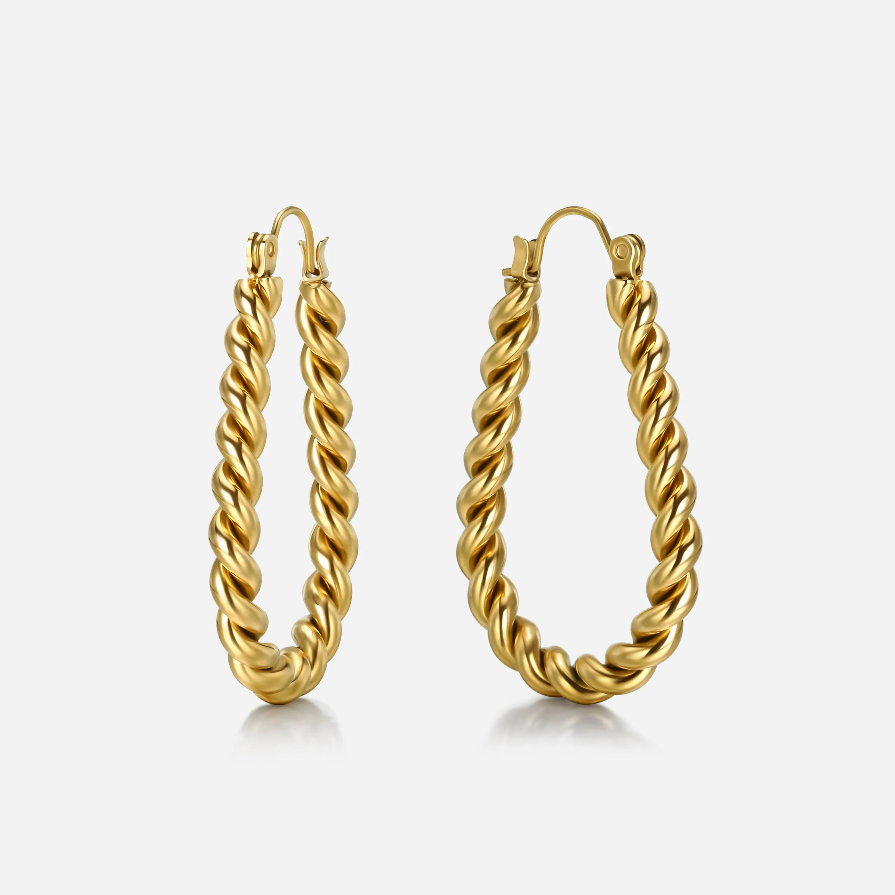 Larissa Rope Twist Hoop Earrings | Victoria Emerson