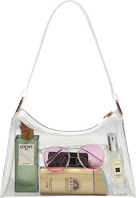 Lackycc Clear Crossbody Bag Shoulder Handbag,Clear Purses for Women Small Clear Purse Bag Stadium... | Amazon (US)