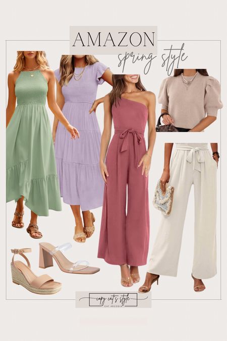 Amazon Spring Fashion, spring dress, sandals, jumpsuit 

#LTKstyletip #LTKSeasonal #LTKover40