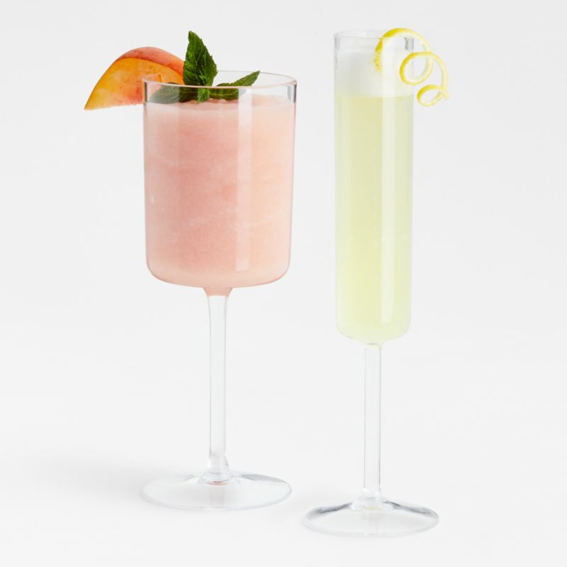 Edge Acrylic Glasses | Crate & Barrel | Crate & Barrel