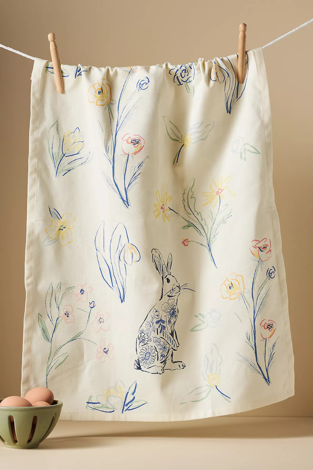 Easter Sketch Dish Towel | Anthropologie (US)