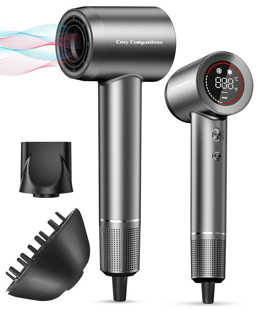 Hair Dryer - Negative Ionic Blow Dryer with 150000 RPM High Speed Brushless Motor for Fast Drying... | Amazon (US)