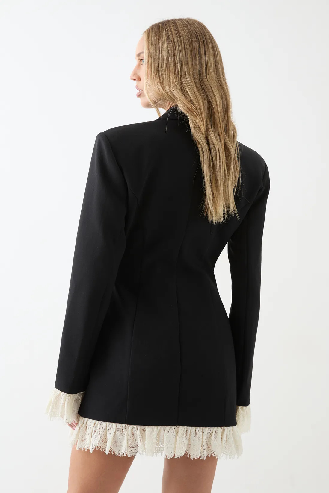 Dresses | Lace Hem Tailored Blazer Dress | MissPap | NastyGal UK